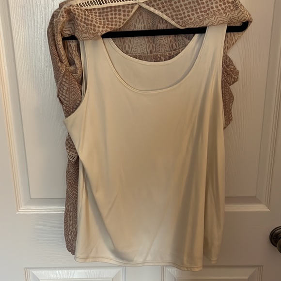 Maurice rose & cream blouse with built in cami - Picture 4 of 6